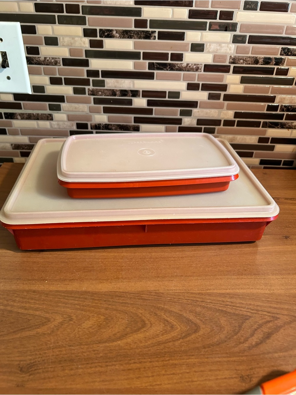 Tupperware Food Storage Paprika Includes 13x9 Set of 2- Home Kitchen